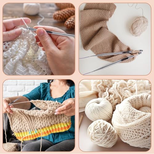 Crochet Tunisien avec Cable interchangeable pour éviter la perte de mailles - 8