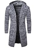 Estilo: Casual Pinkpum Cardigan Abrigo Manga Larga Casual Suéteres para Hombres Cuello de Solapa Jersey de Punto