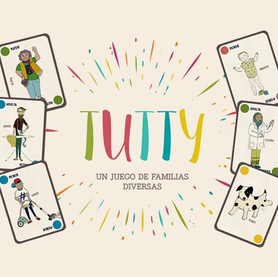 BARAJA TUTTY JUEGO CARTAS FAMILIAS DIVERSAS