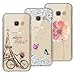 Produktbild Yokata Kompatibel mit Samsung Galaxy A5 2017 Hülle Silikon Transparent Durchsichtig Handyhülle Schutzhülle TPU Dünn Slim Kratzfest mit Motiv [3 Pack] - Turm Fahrrad + Blumen Schmetterlinge + Blumen