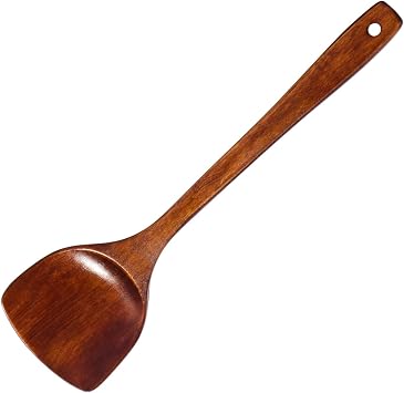 1PCS Wooden Spatulas for Non-Stick Cookware - Long Handle Flat Frying Spatula Set, Healthy and High Moisture Resistance 1, C1-13.78"x3.54"