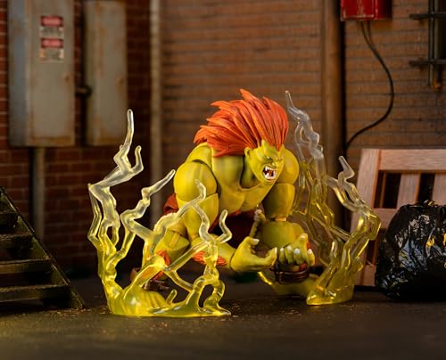 Figura de Blanka Street Fighter Jada Toys de 19 cm con cabeza intercambiable y accesorios 5