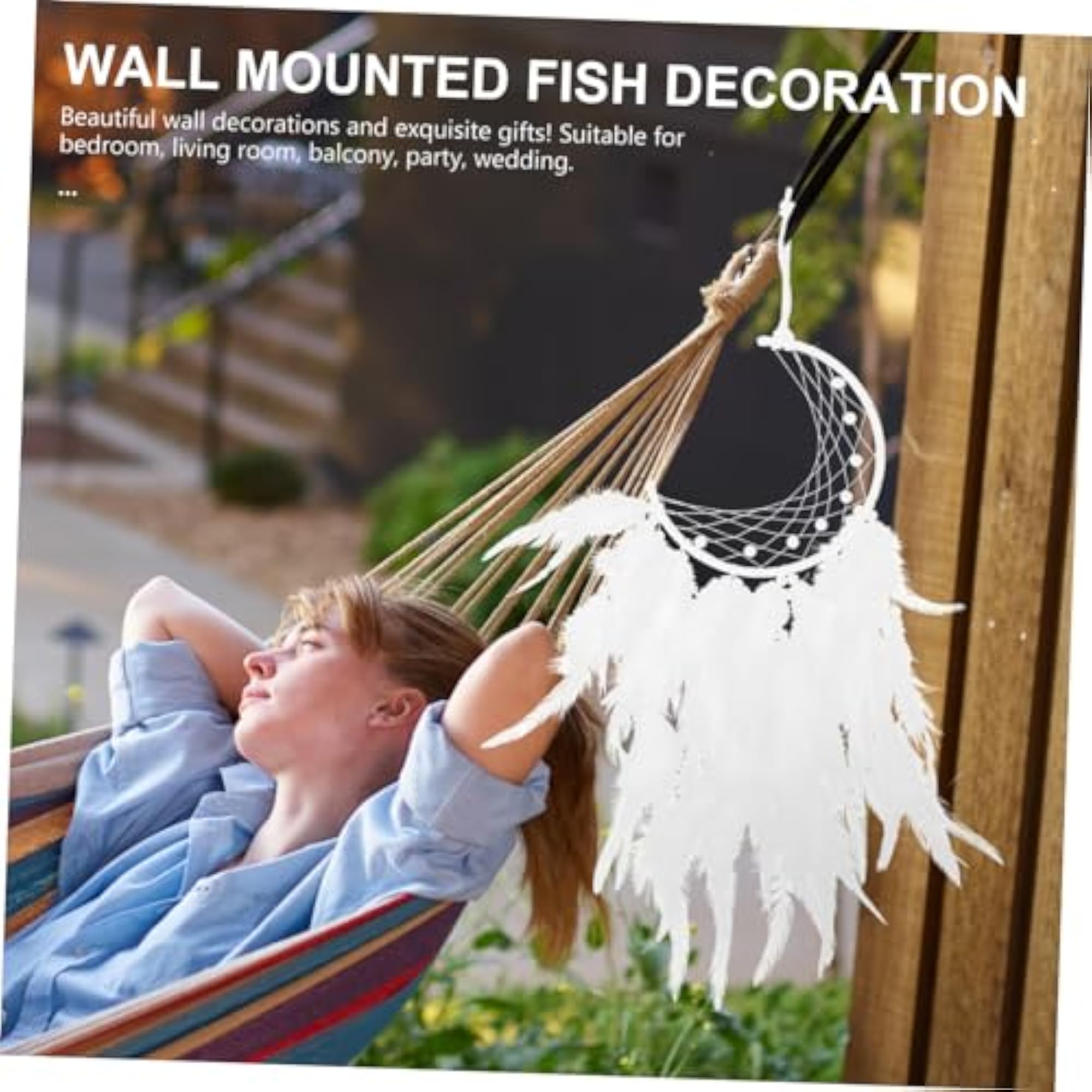 Moon Shape Light Bead Dreamcatcher Hanging Decoration
