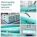 FBSPORT 10ft Inflatable Air Gymnastics Mat Training Mats 4 inches Thickness Gymnastics Tracks for Home Use/Training/Cheerleading/Yoga/Water with Pump light green