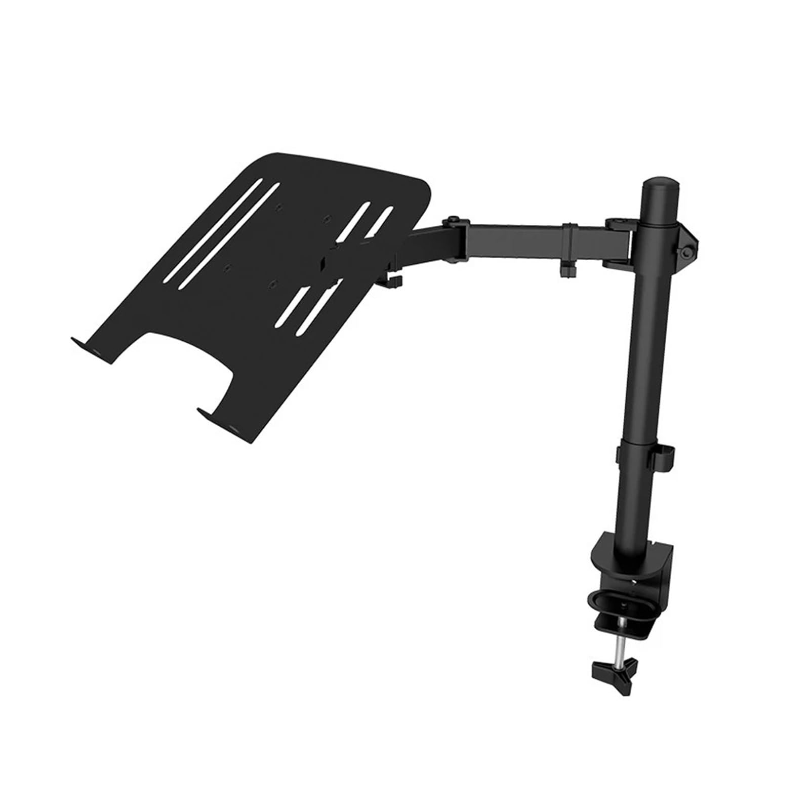 Supporto da scrivania Regolabile per Monitor con Vassoio per Laptop Fino a 17" e schermi Fino a 32".，