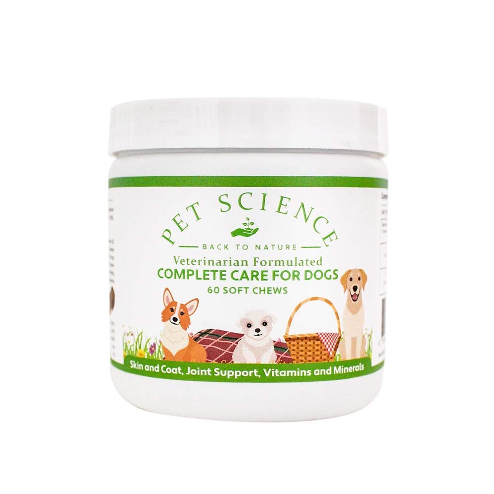 Pet Science Complete Care for Dogs, Multi-Supplements for Overall Health/Wellbeing (60 Soft Chews)