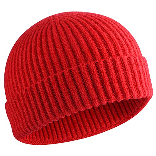 choshion 50% Wool Warm Short Knit Fisherman Beanie for Men Women Cuffed Winter Hats Trawler Skull...