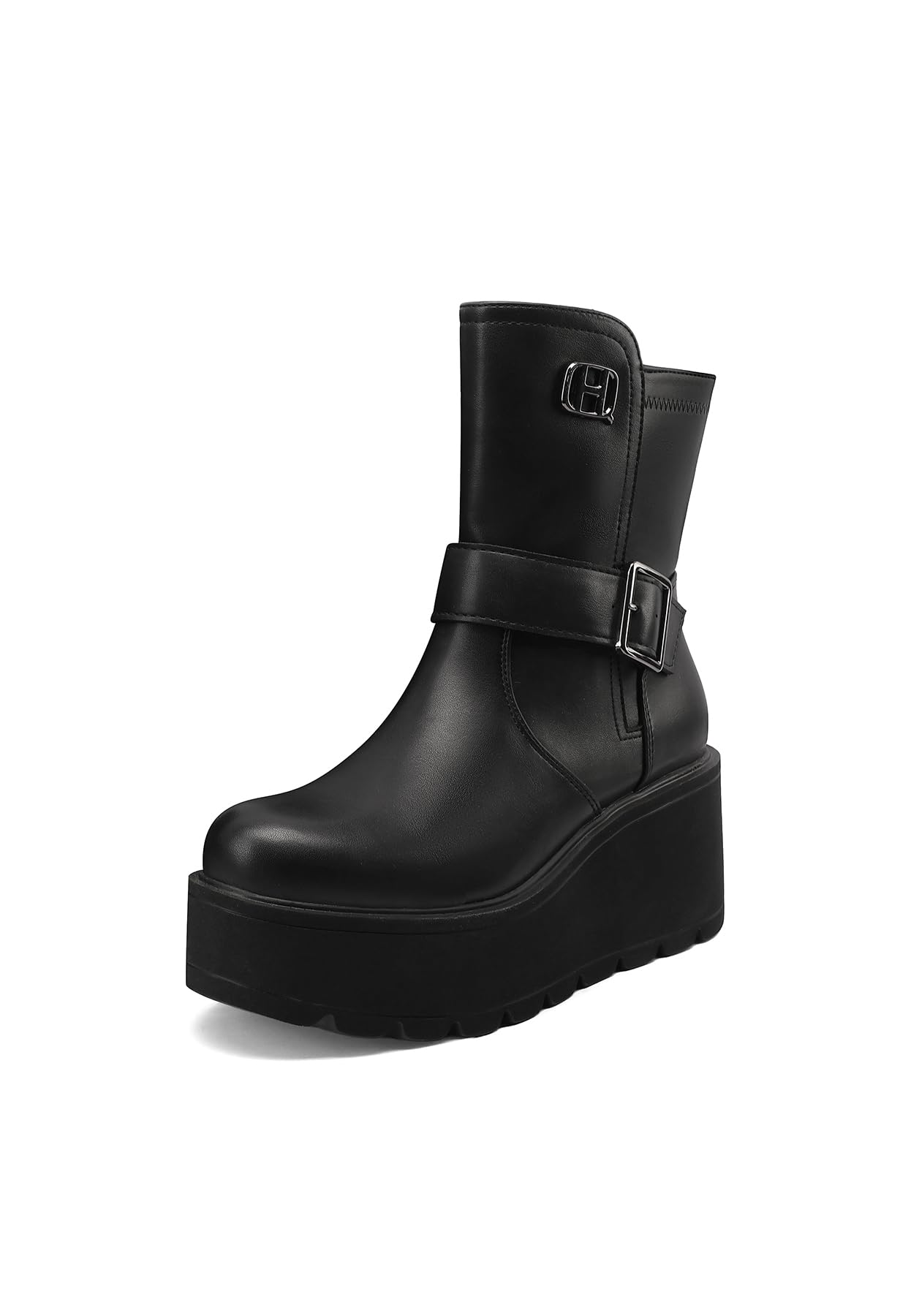 QUEEN HELENA Stivaletti Donna Platform con Fibbia X35-95