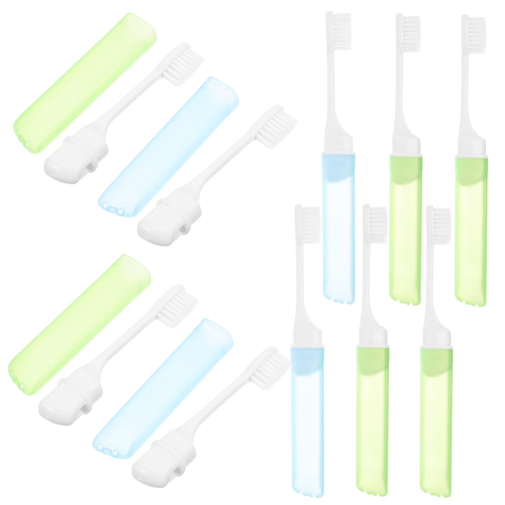 KOMBIUDA 30piezas Cepillos De Dientes De Viaje Plegables Cepillos Portátiles Para Acampar Diseño Ergonómico y Sanitario Perfectos Para Viajes y Salidas
