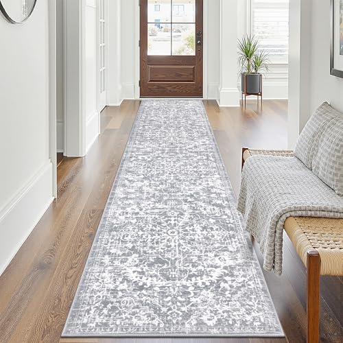 Pauwer Boho Hallway Runner Rug 2x10 Washable Entryway Area Rugs Non Slip Farmhouse Vintage Floor Mat Carpet Runner for Hallways Laundry Room Kitchen Bathroom Bedroom