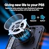 GRAUGEAR Ventilador de enfriamiento interno para PS5, piezas de repuesto, kit de limpieza de polvo para actualización de ventilador PS5 8