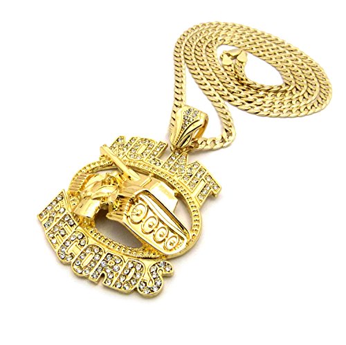 New ICED Out NO Limit Records Pendant &30" Dia-Cut Cuban Chain Necklace - XZP25CDC3