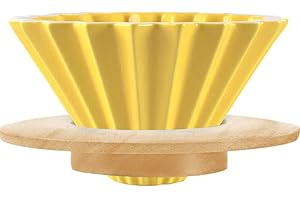Origami Pour Over Coffee Dripper (Ceramic Yellow)