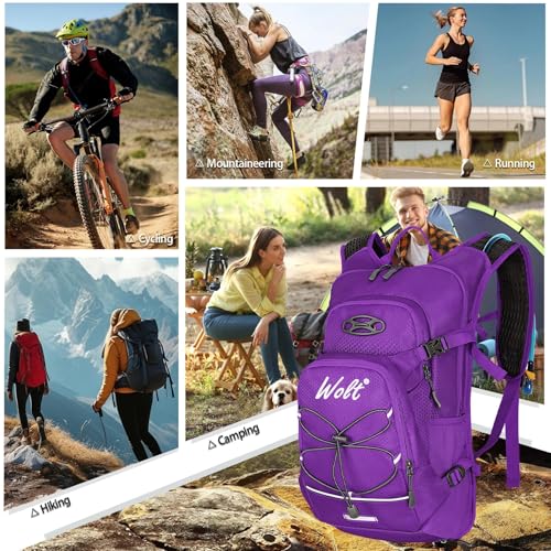 Image of WOLT Hydration Backpack 18L Hiking Water Backpack with 2L Water Bladder for Men Women, Hydration Pack for Running Cycling Biking and Climbing