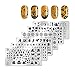 JERCLITY 6pcs Halloween Nail Stamping Plate Halloween Nail Stamping Plates for Nails Witch Ghost Skull Pumpkin Flame Image Plates Nail Stamper Kit for Halloween Nail Art