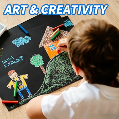 Image of Black Poster Board Paper, 30 inchx40 inch Poster Sheets, 30 Sheets | Extra Large Size, 250GSM /92LB Heavy-Weight, Blank Poster Paper Bulk for Projects, Presentations, Displays, Signs, Crafts
