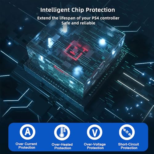 image for DOYO PS4 Controller Charger Dock Station, USB PS4 Controller Charging 