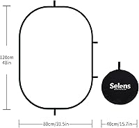Vista 6 de Selens Difusor blanco suave plegable Difusor de luz Panel de difusión de luz con bolsa de transporte, difusor de tela modificador de luz