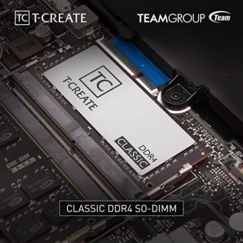 Image of TEAMGROUP T-Create Classic DDR4 SODIMM 64GB Kit (2 x 32GB) 3200MHz(PC4-25600) 260 Pin CL22 Laptop Memory Module Ram - TTCCD464G3200HC22DC-S01