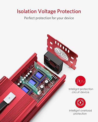 Bestek 2000W Power Inverter 3 Ac Outlets Dc 12V To 110V Ac Car Power Converter For Camping Outdoor Power Supply Etl Listed #TOP2
