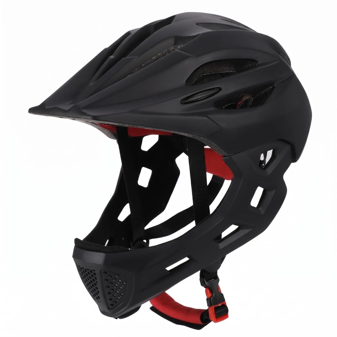Casco integral para niños con luz LED y red integrada para bici 8