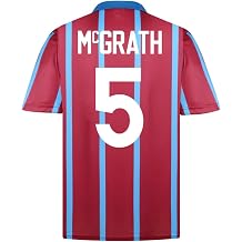 Score Draw Aston Villa 1994 McGrath No 5 Retro Football Shirt