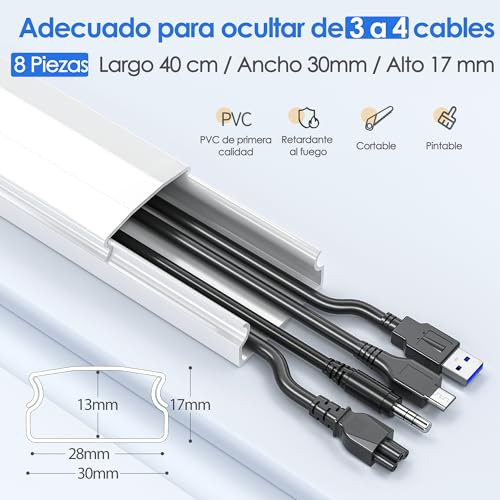 Cubre cables para pared 14 Imagen adicional