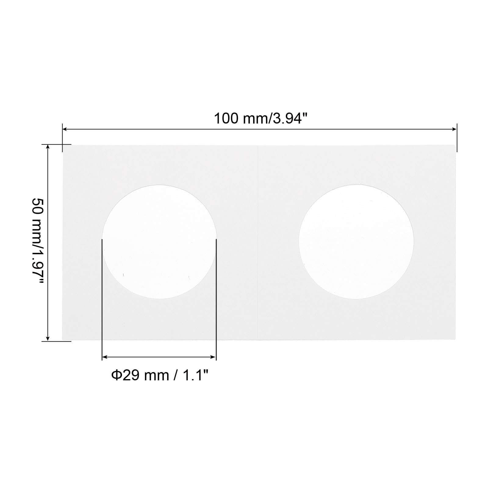 PATIKIL 2x2 Coin Flips, 400 Pack 29mm Cardboard Coin Holder Paper Coin Holders, White - Image 2