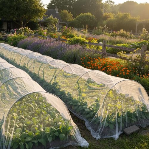 Red de jardín de 3 x 13 m malla antipájaros para huerta y cultivo exterior 6