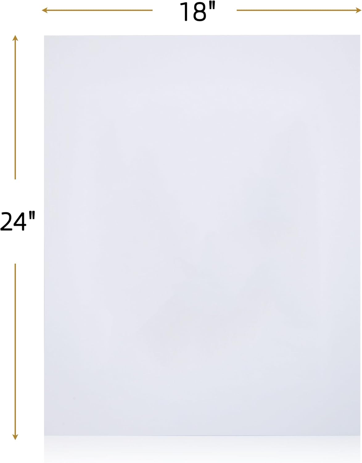 Falling in Art 50 Pack Acid-Free Mat Boards - 18x24 Uncut White Backing Boards, 4 - Ply Thickness Backer Boards for Photos, Pictures, Frames, Artworks and Prints 18*24-50 Pack
