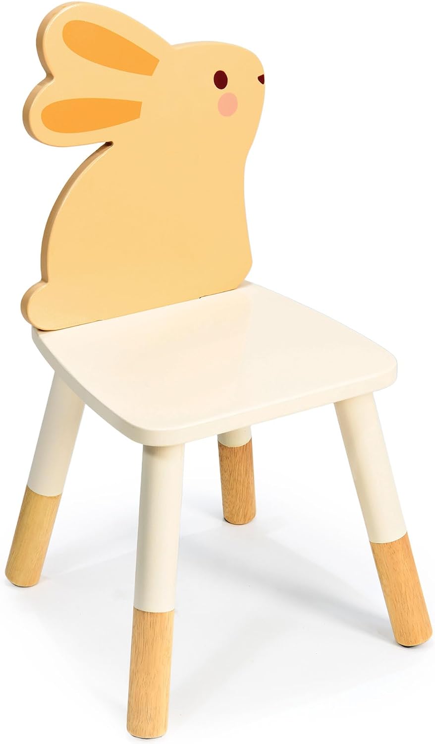 Mentari Toys - Bunny Table and Chair Set - Cream Wooden Table with Bunny Chairs - Sturdy Rubberwood Legs - Wipe-Clean Surface - Playroom Furniture - Promotes Creativity and Social Skills - Age 3+