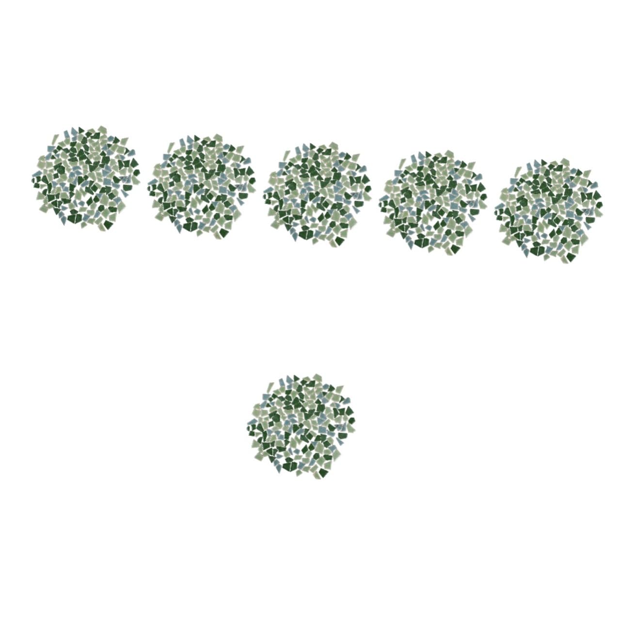 DOITOOL 6 Piezas Teselas de Cerámica Esmaltada para Diy Azulejos Irregulares Duraderos Pequeñas Verde para Manualidades y Decoración
