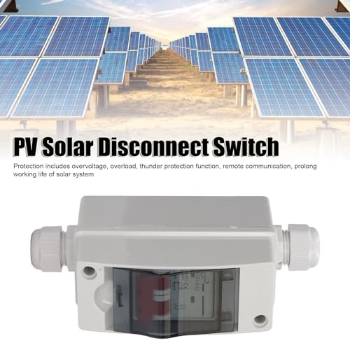 Solar DC Isolator Switch, DC500V, IP65 Waterproof, Miniature Circuit Breaker, PV Disconnect Switch for Solar Panel RV - Image 3