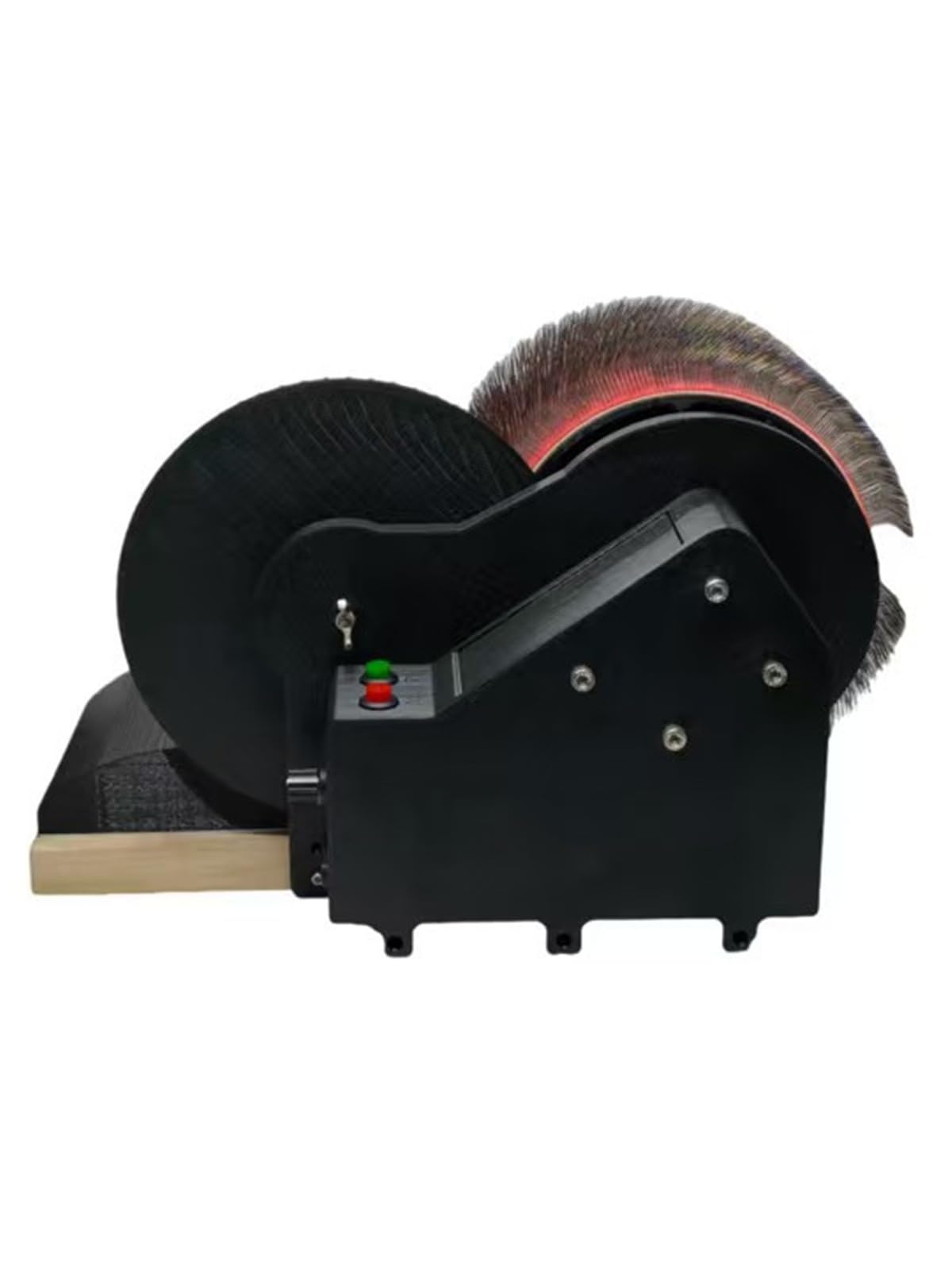 Máquina de cardado de lana, cardadora de tambor de 56 RPM con cepillo y punzón, limpiador de fibra de velocidad ajustable para tela, base de madera