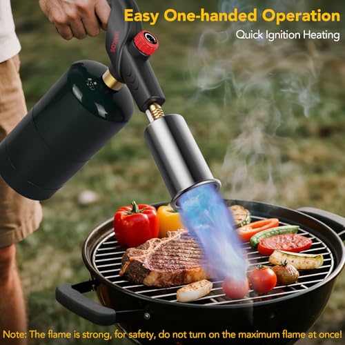 Image of Semlos Propane Torch, Refillable Metal Large Propane Torch Gun