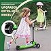 besrey Kick Scooter for Kids Ages 3-10, 3-Wheel Folding Scooter with Adjustable Height, LED Light Wheels, Extra Wide Deck for Outdoor Activities