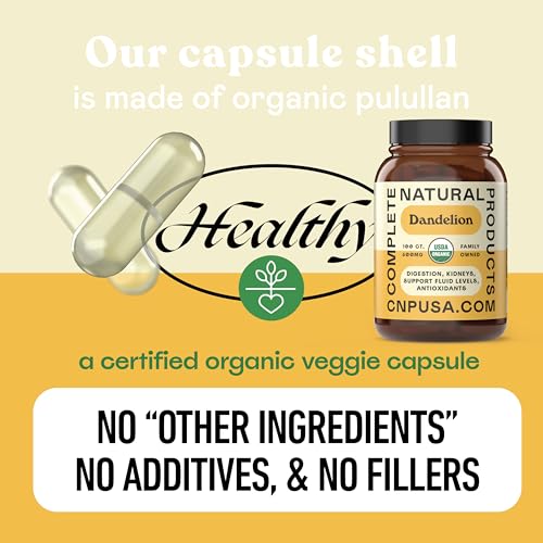 Complete Natural Products 15008 Organic Dandelion Root Supplement