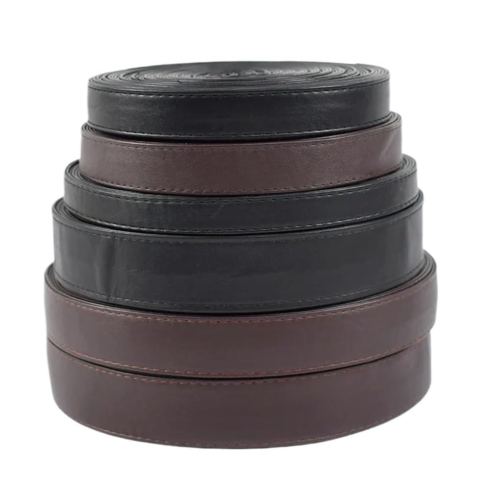 pasek skórzany z wzorem liczi, Sznurek skórzany PU do toreb DIY, kolor czarny, 10-30 mm, 5 metrów(Black,25mm)