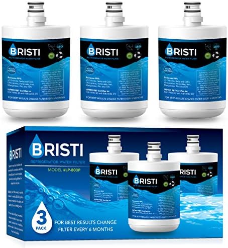 BRISTI 5231JA2002A Refrigerator Water Filter, Replacement for LG LT500P, ADQ72910911, GEN11042FR-08, ADQ72910901, ADQ72910907, Kenmore 9890, 469890 (Pack of 3)