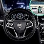 FH Group FH2006 Microfiber Embossed Leather Steering Wheel Cover (Black) – Universal Fit for Cars Trucks & SUVs