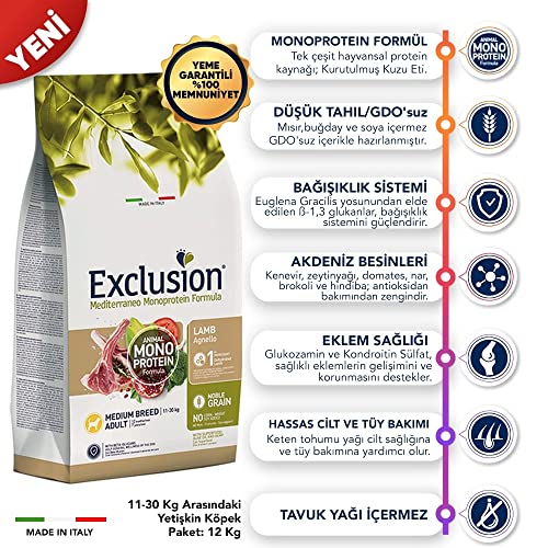 Exclusion Mediterraneo Noble Grain Adult Lamm medium 3 kg