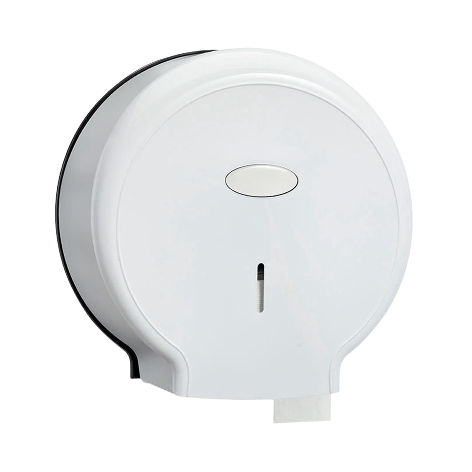 Jumbo Toilet Paper Roll Dispenser, 27x28x12cm Single Roll Tissue Dispenser Holder Non Punch Wall Mount Water Proof Touchless Toilet Tissue Holder for Bathrooms Commercial (White)