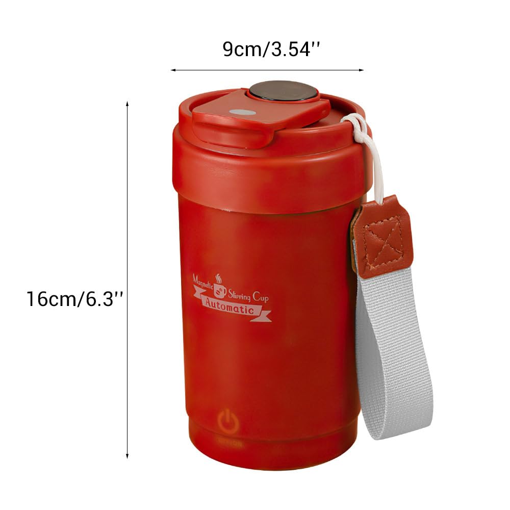 BDKMMS Self Stirring Mug, Automatic Magnetic Stirring Coffee Cup with Digital Temperature Display Rechargeable Mixing Espresso Cup for Home Office Travel Camping Car