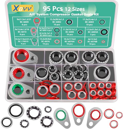 XBVV 95PCS A/C Compressor Gasket Seal Kit