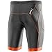 2XU Men's Perform 9-Inch Tri Shorts, XX-Large, Charcoal/Lotus Orange