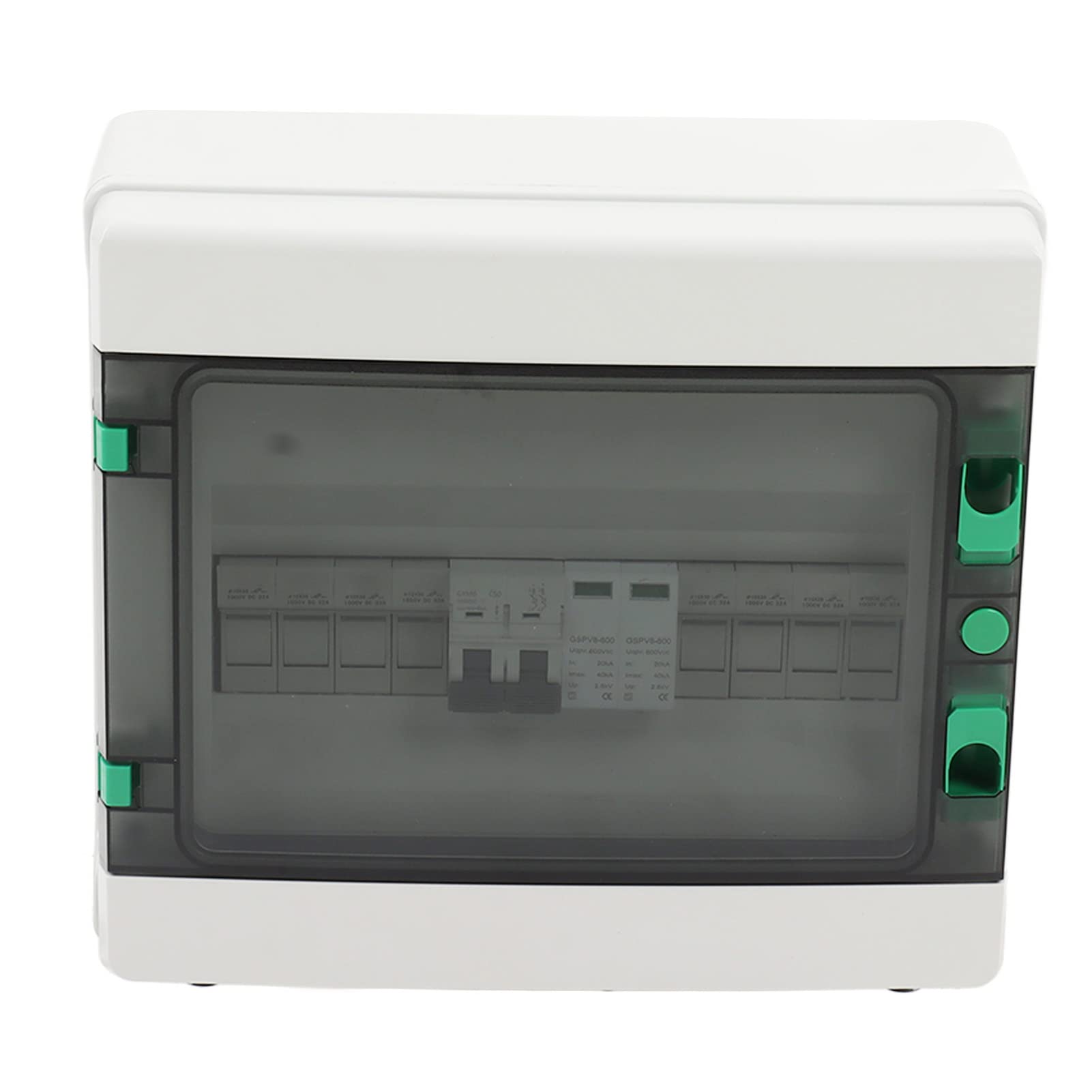 Oumefar Scatola Combinatrice Fotovoltaica Impermeabile IP65 con Fusibile CC e Interruttore per Sistemi di Energia Solare Materiale PVC Configurazione 4 in 1 Uscita