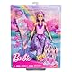 Barbie 3-in-1 Fantasie Puppe, Spielset mit 8 Accessoires inklusive Meerjungfrauen-Schwanzflosse, Feenflügen, königlichen Ketten, Schuhen un vielem mehr für über 10 Verschiedene Looks, JCP74