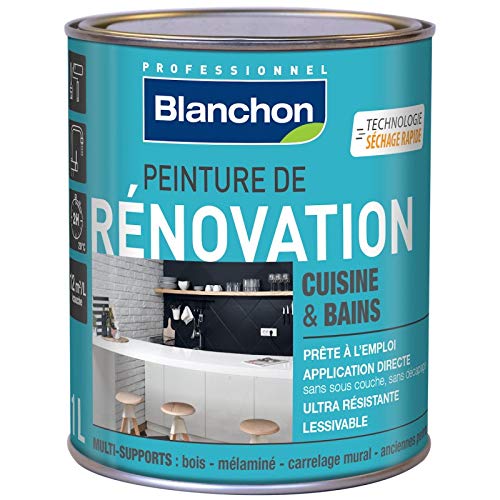 Blanchon - Pintura de renovación (1 L), color negro