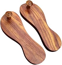 Wooden Cave™ Khadau Chappal for Men Stylish | Sheesham Wood Pure Lakdi Ki Chappal For Guruji, Pandits (Brown,7no)