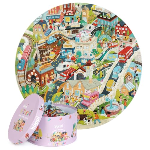 Boppi Puzzle de 150 pièces en carton 100 % recyclé - pour enfants âgés de 5 à 8 ans - la vie en ville